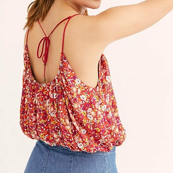 Free People Daisy Babe Crop Bubble Halter Tie Top Large NWOT - Picture 11 of 11